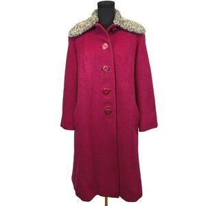 Vintage Shagmoor Womens Wool Blend Coat Size S Union Made Midcentury Mrs. Mazel